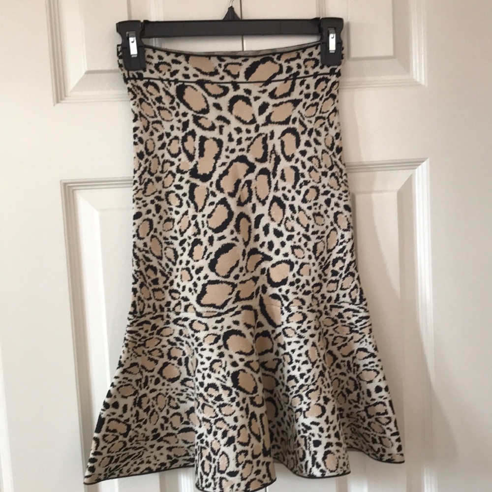 NWT BCBG Leopard print skirt